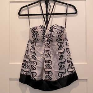 Bebe 100% Silk halter top